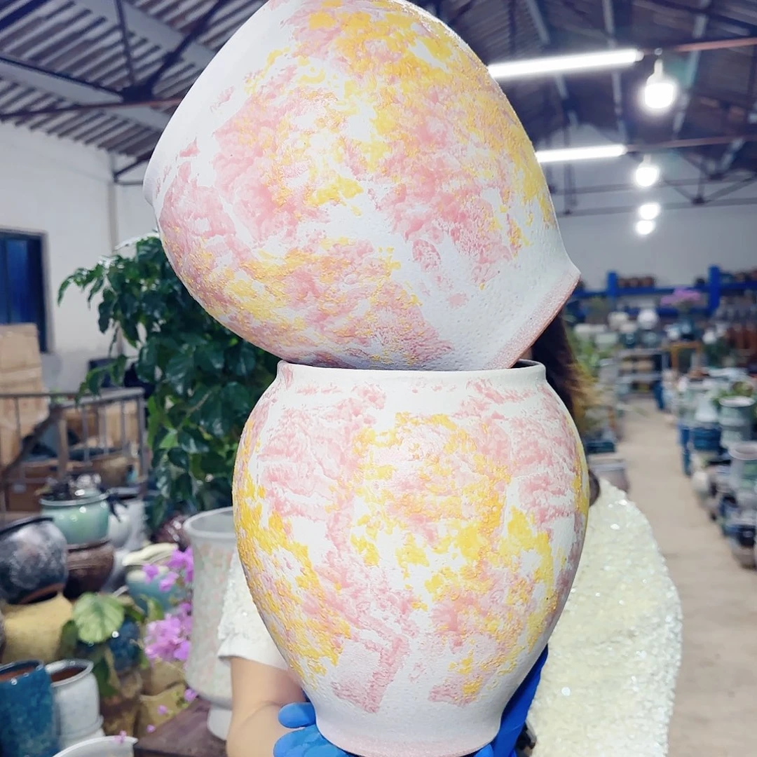 紫砂花盆高23口16