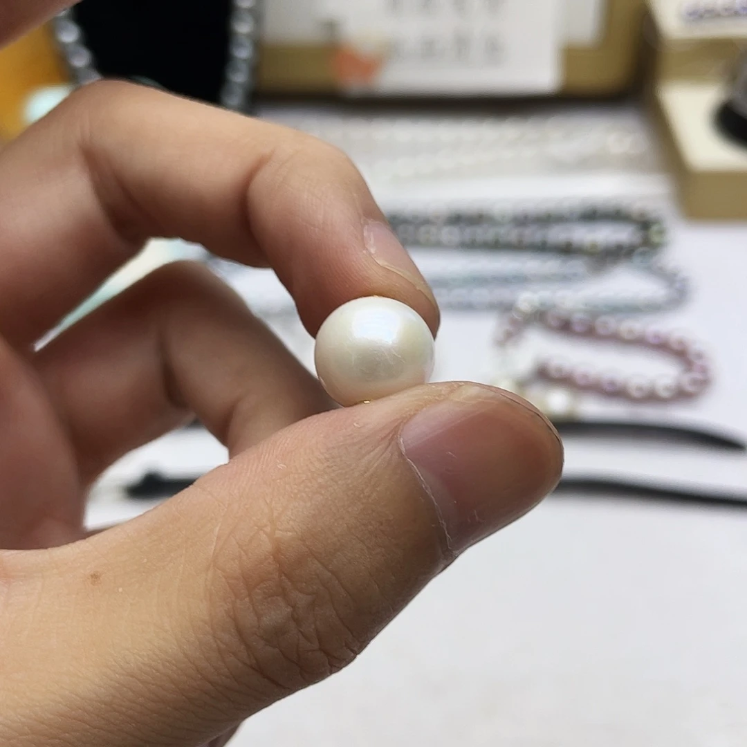 淡水珍珠银S925镶嵌颈饰