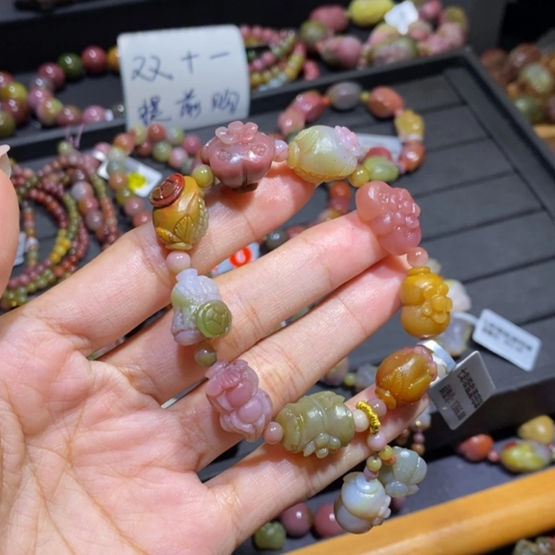 【闪购商品】未镶嵌手链玛瑙/玉髓盐源玛瑙小八宝