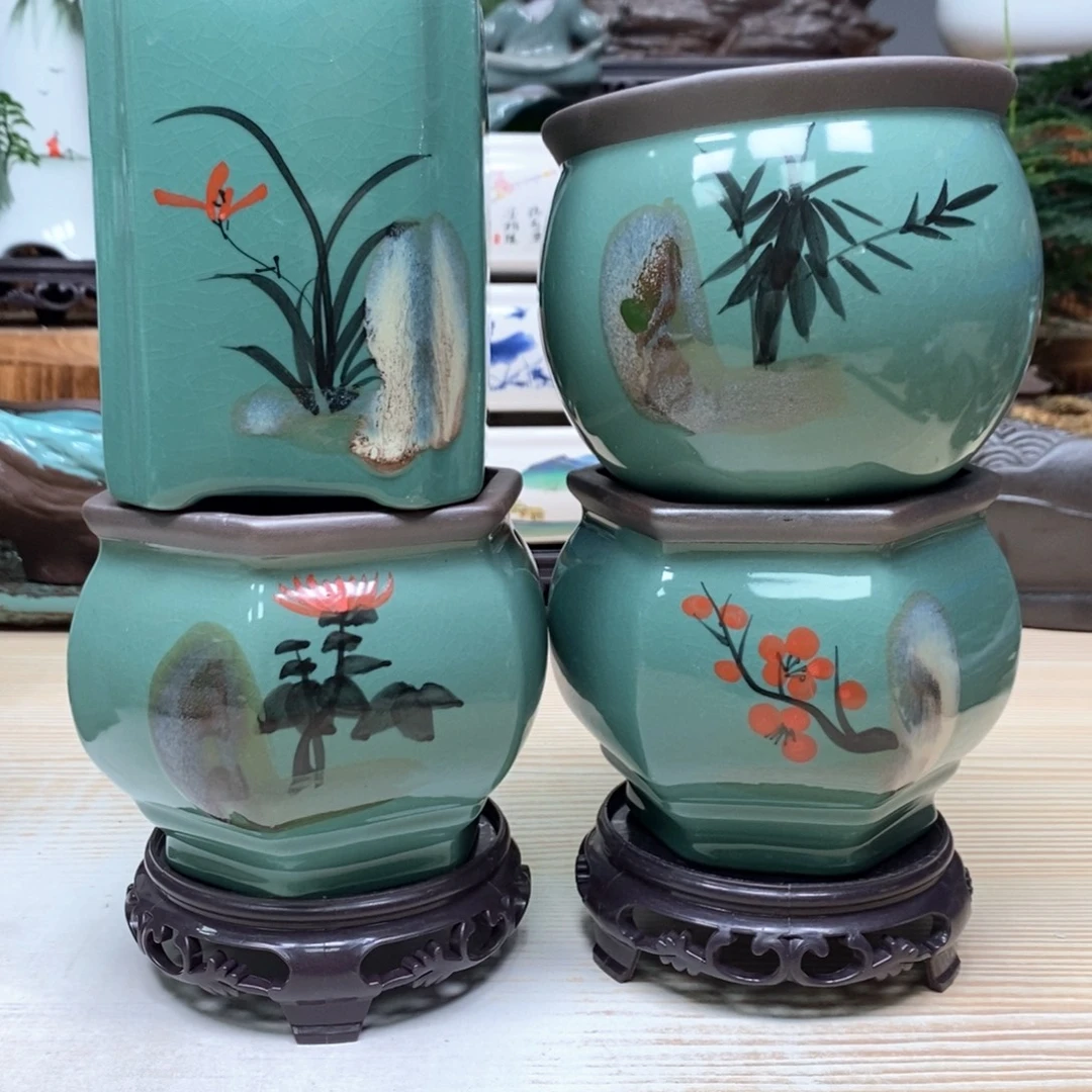 花盆紫砂陶瓷艺术花盆陶瓷