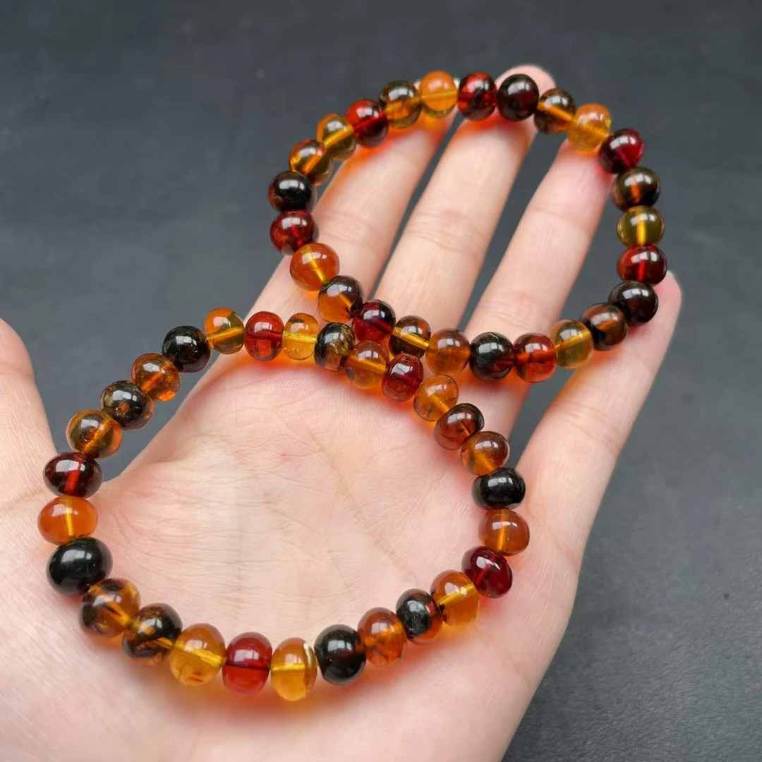 【玉经纶】47650/HQ13-琥珀手串-多样性发其一约8mm/约28颗