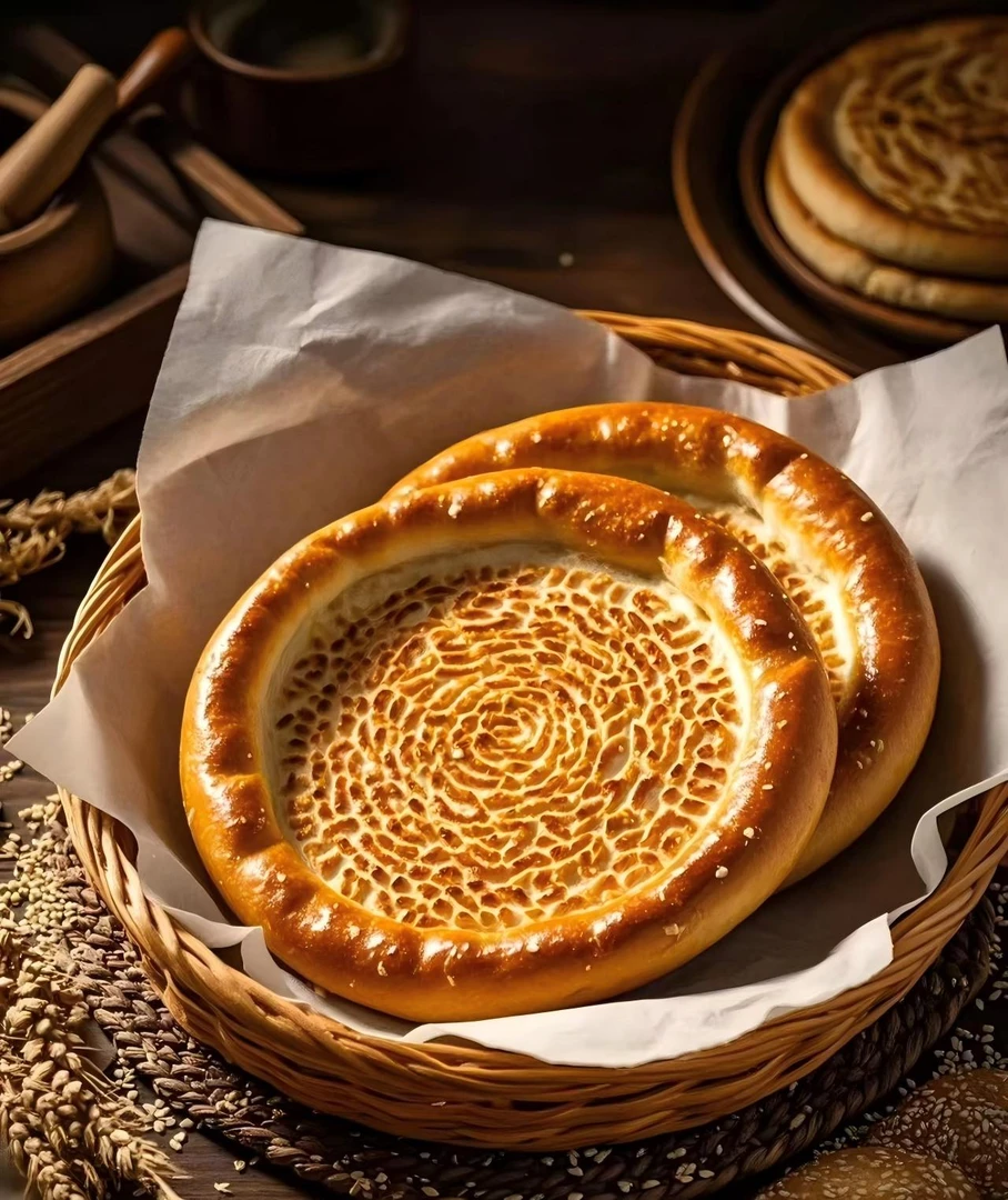 【2个馕】好吃的新疆馕 养生馕 少数民族主食 皮牙子馕 牛奶馕