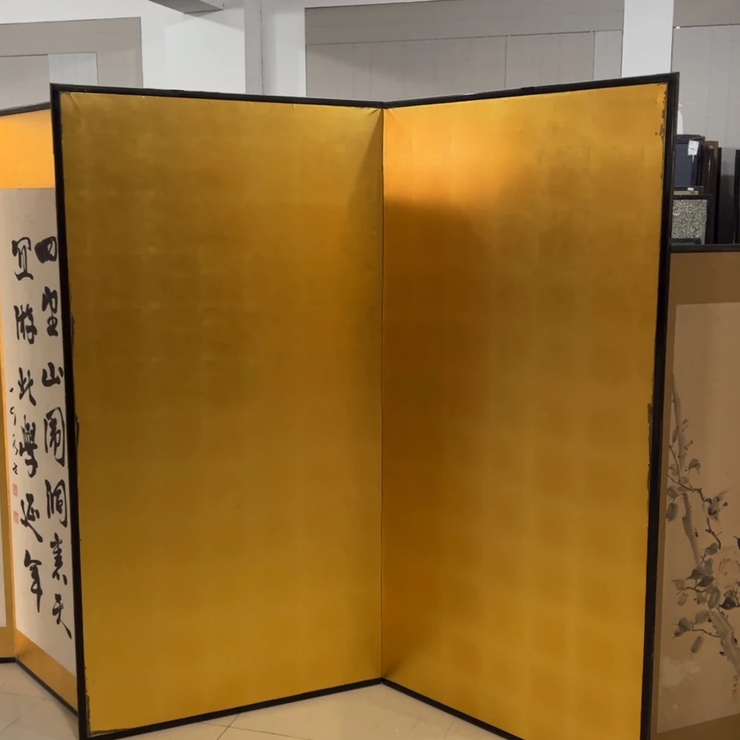 绘画屏风框画茶空间设计