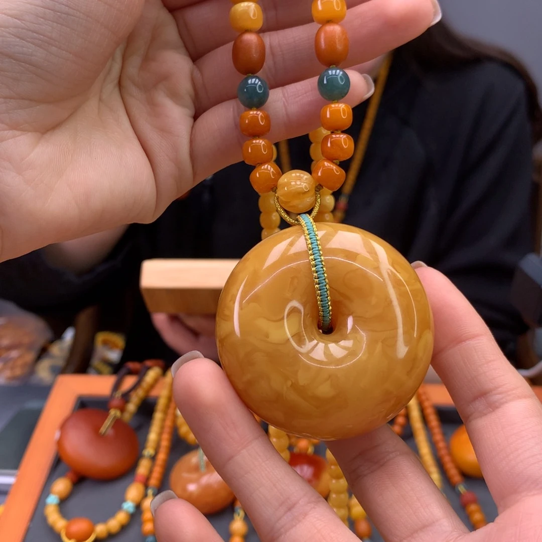 蜜蜡颈饰未镶嵌天然