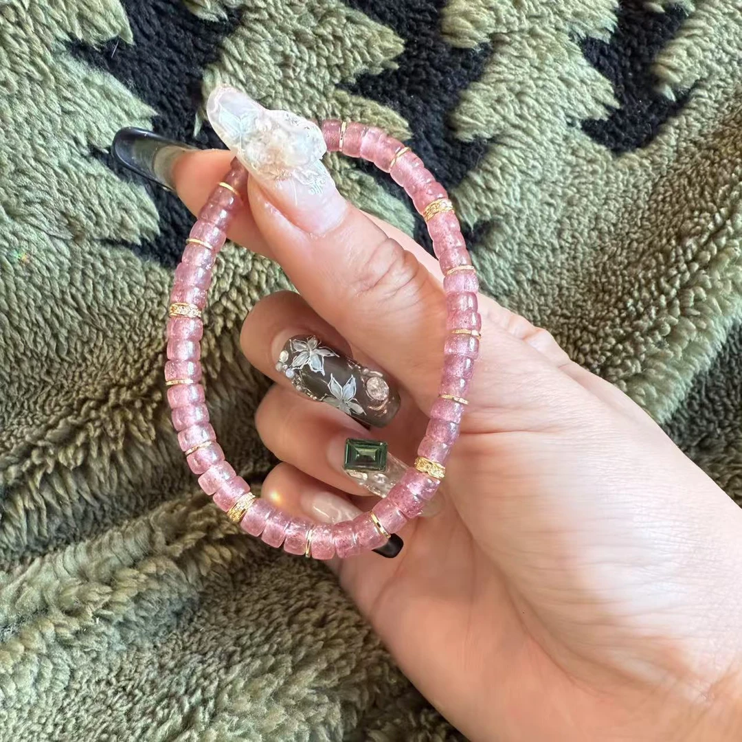 铜合金手链 草莓直切手串