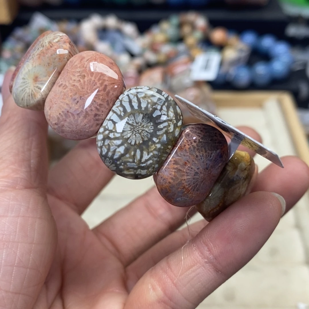 硅化珊瑚（珊瑚玉）手链未镶嵌276