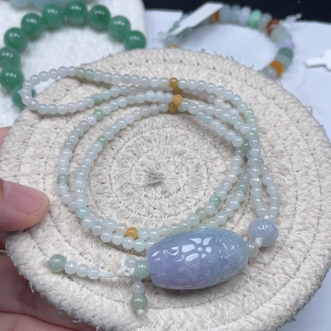 翡翠未镶嵌颈饰天然A货缅甸翡翠