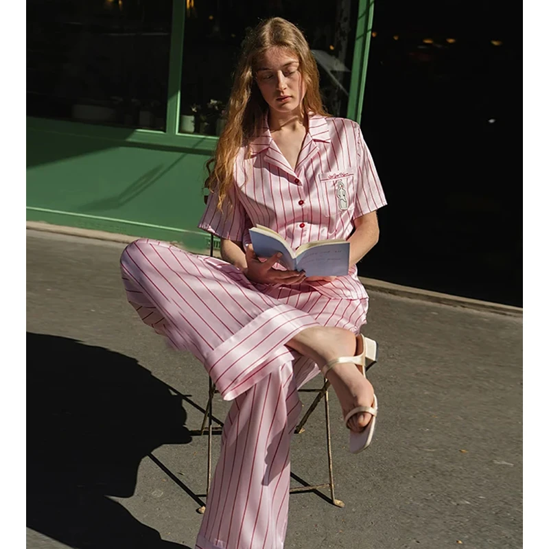 Sleep Password【心动卢浮宫短袖长裤】小众潮牌时尚设计家居服