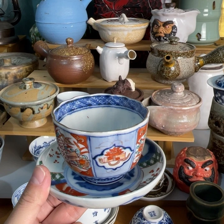 瓷片伊万里杯子加盘子