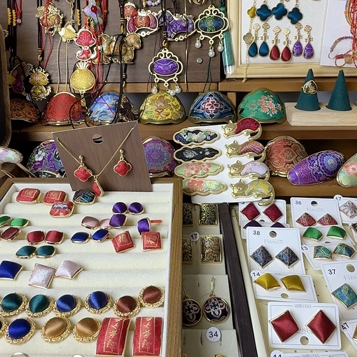 琉璃纯铜合金耳钉