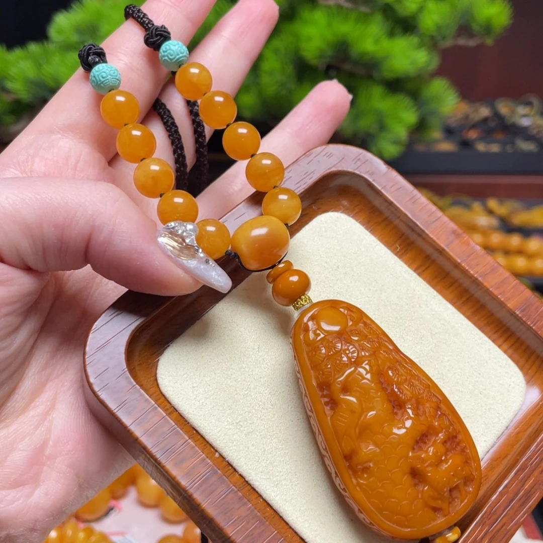 蜜蜡颈饰未镶嵌项链