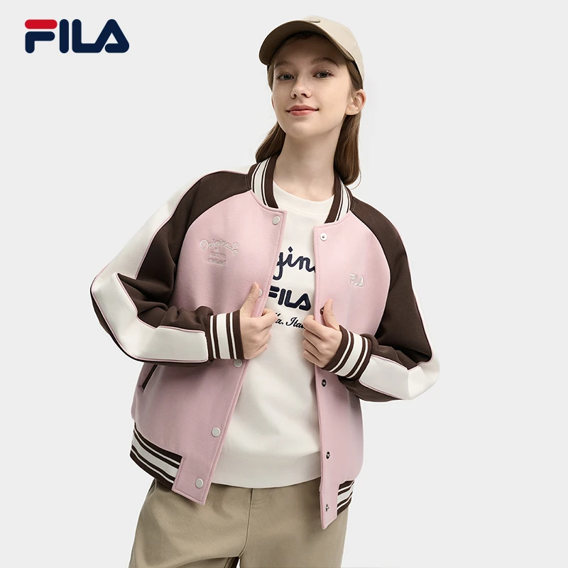 FILA斐乐女装棒球服外套2025春季运动新款时尚长袖F11W519501F