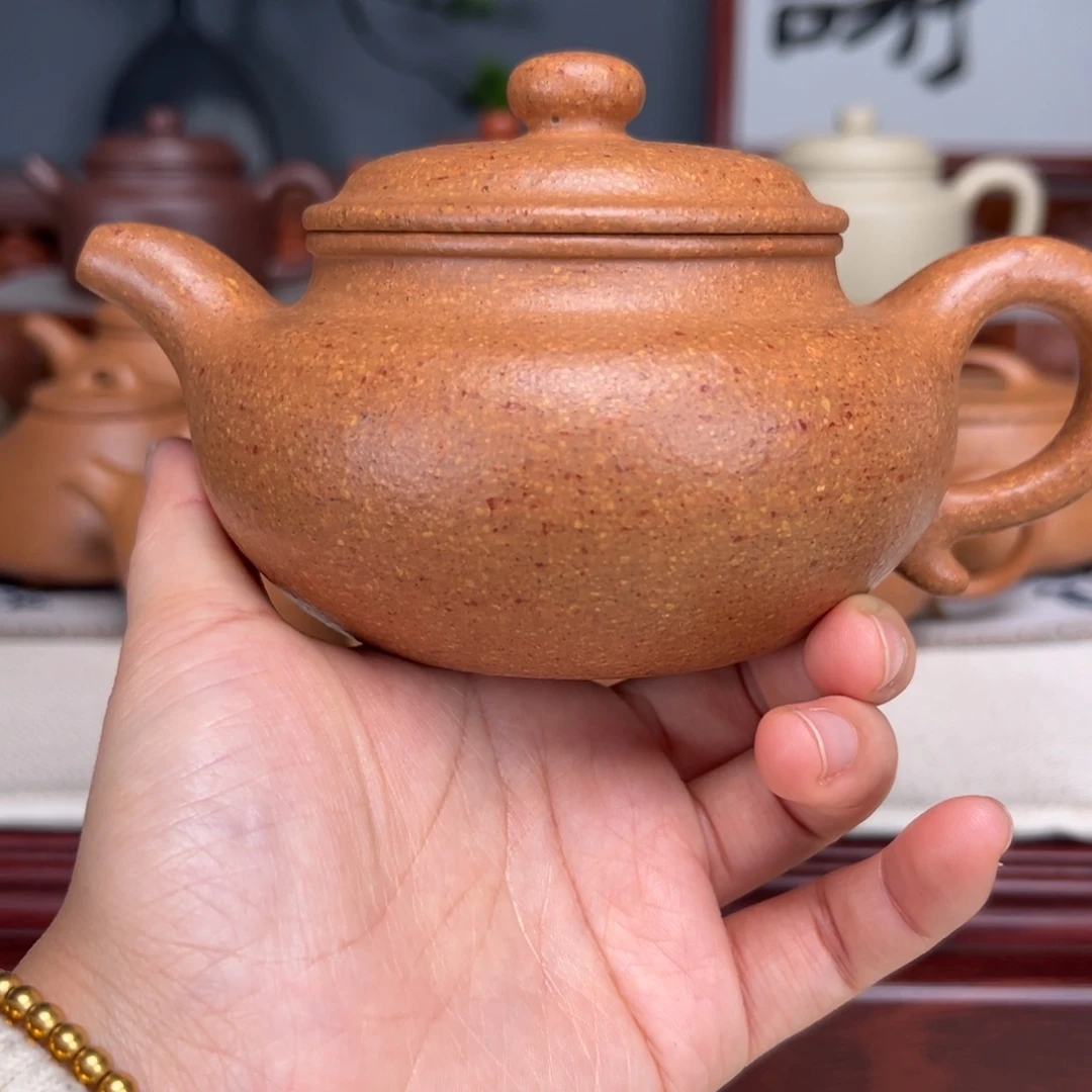茶壶紫砂梨皮黄的360