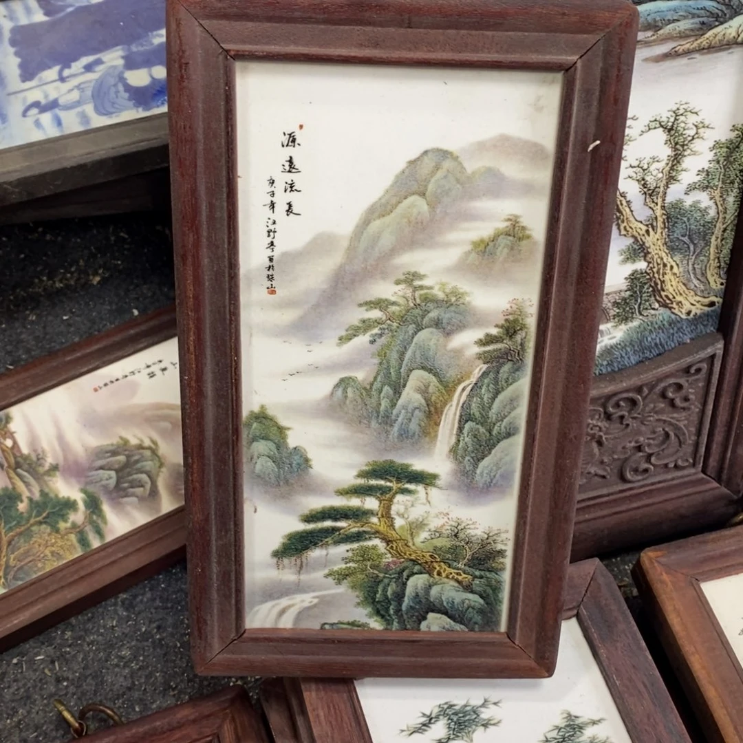 瓷28*16*1景德镇瓷板画柴窑烧制