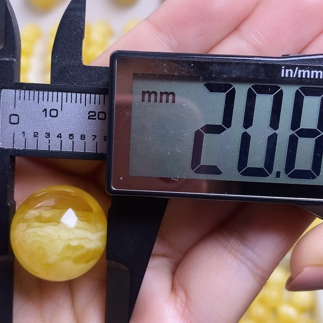 裸石琥珀未镶嵌蜜蜡圆珠