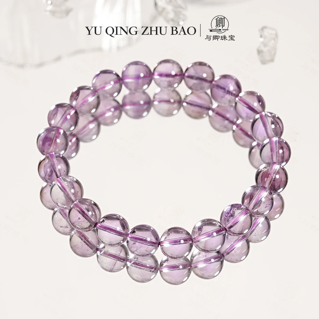 【春相续】与卿珠宝 8mm巴西紫水 水晶手串