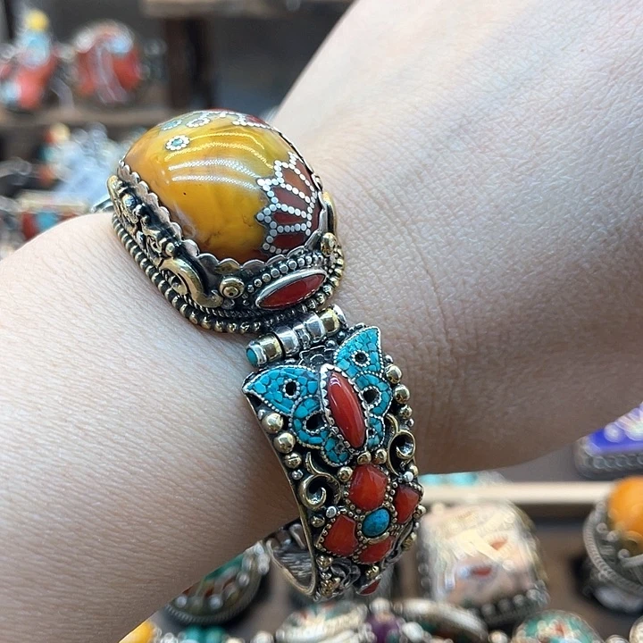 木质925银坤尼泊尔手工制作