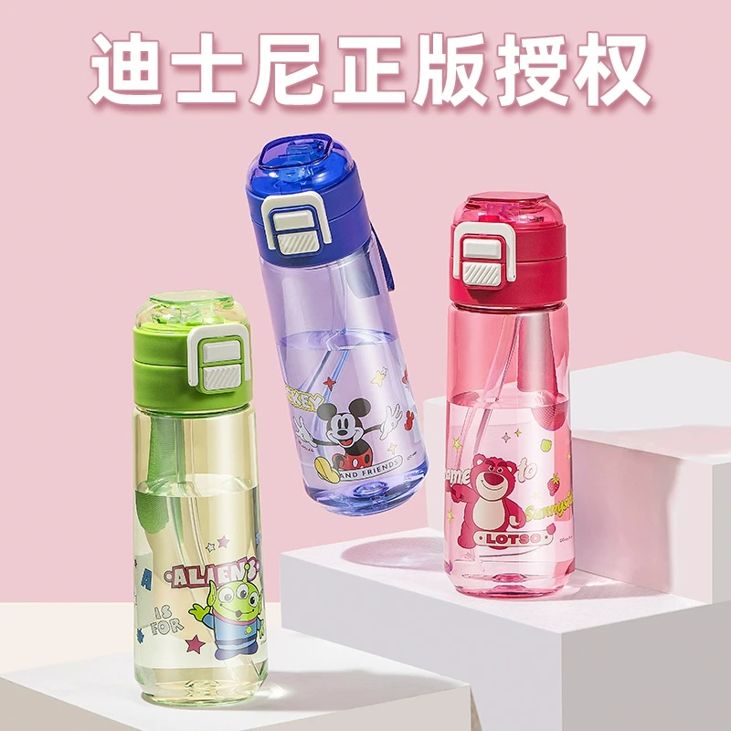 希乐儿童水杯材质男女学生便携卡通吸管杯户外双饮杯2025新正品