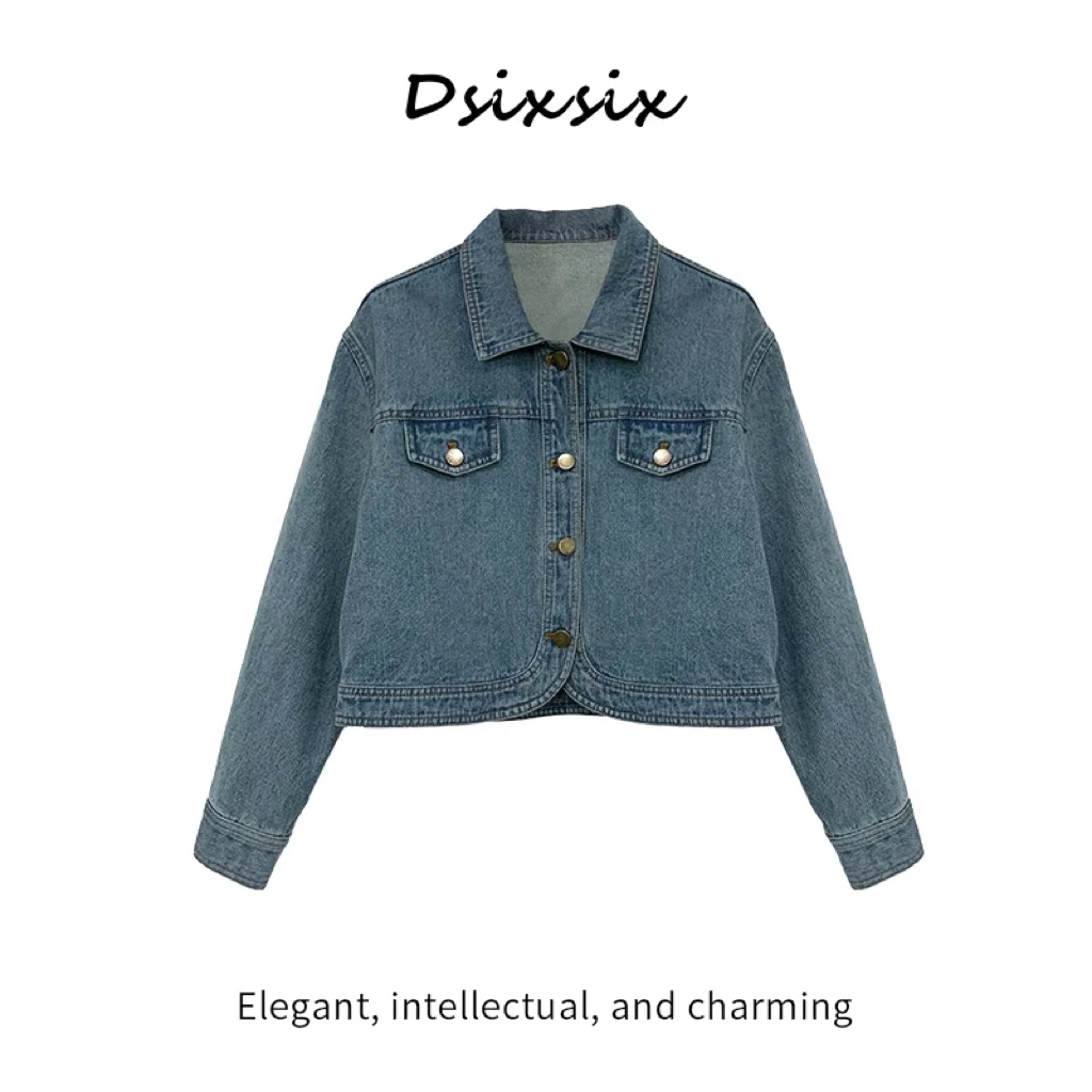 MEI KA-【牛仔外套】2025年春秋原创新款显瘦外套-B8118K