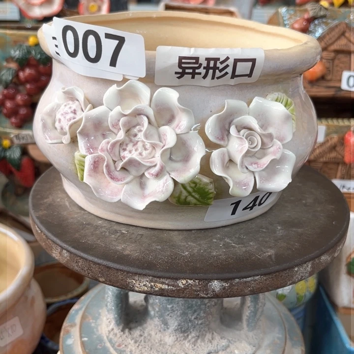 紫砂花盆粗陶材质多肉花盆
