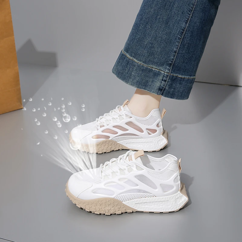 镂空时尚运动鞋时尚休闲鞋透气耐磨夏季老爹鞋薄款网红小码34潮鞋
