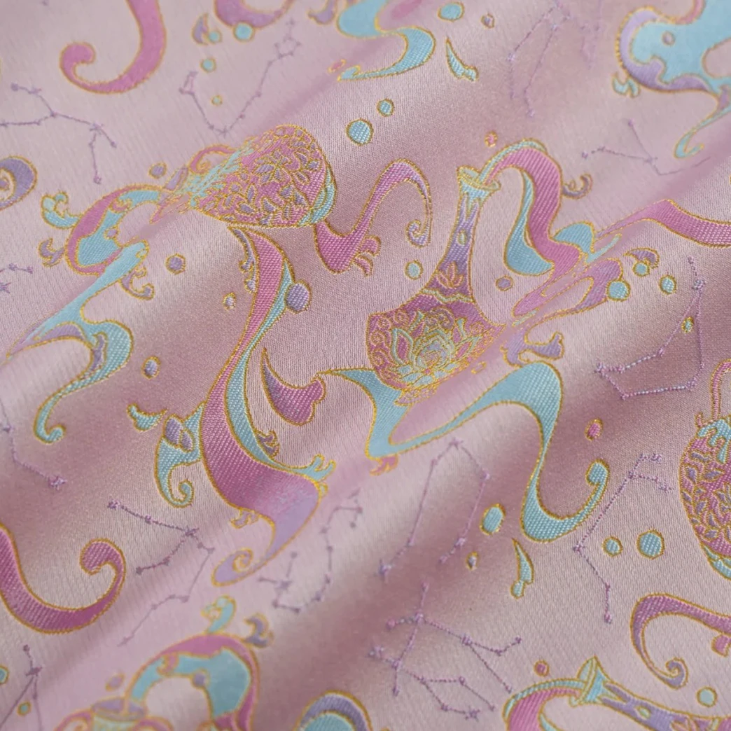 1米链接 拾悦丝绸 钱小萍水瓶座 面料（面料特殊一经裁剪不退换）