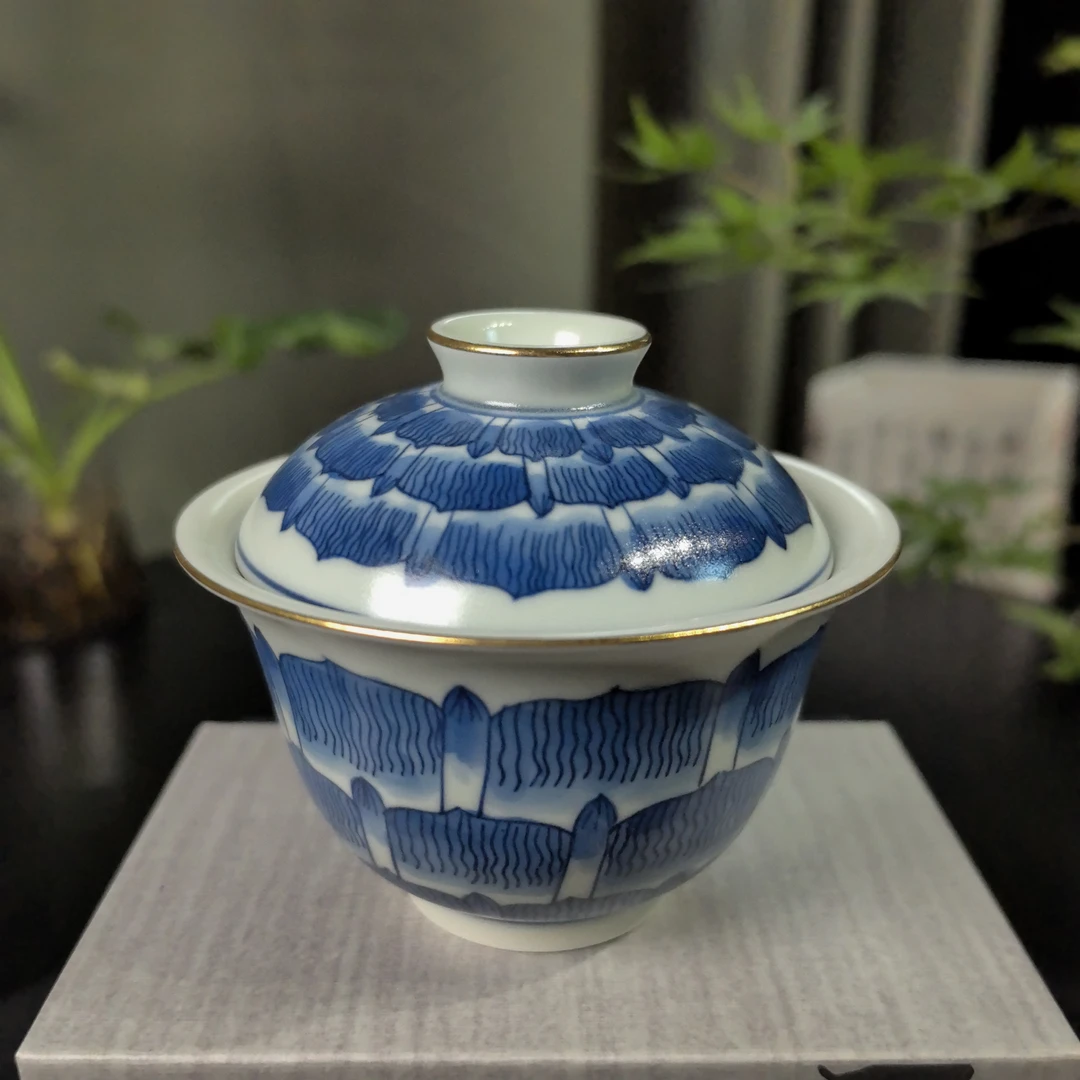 雨溪 青莲盖碗 10495