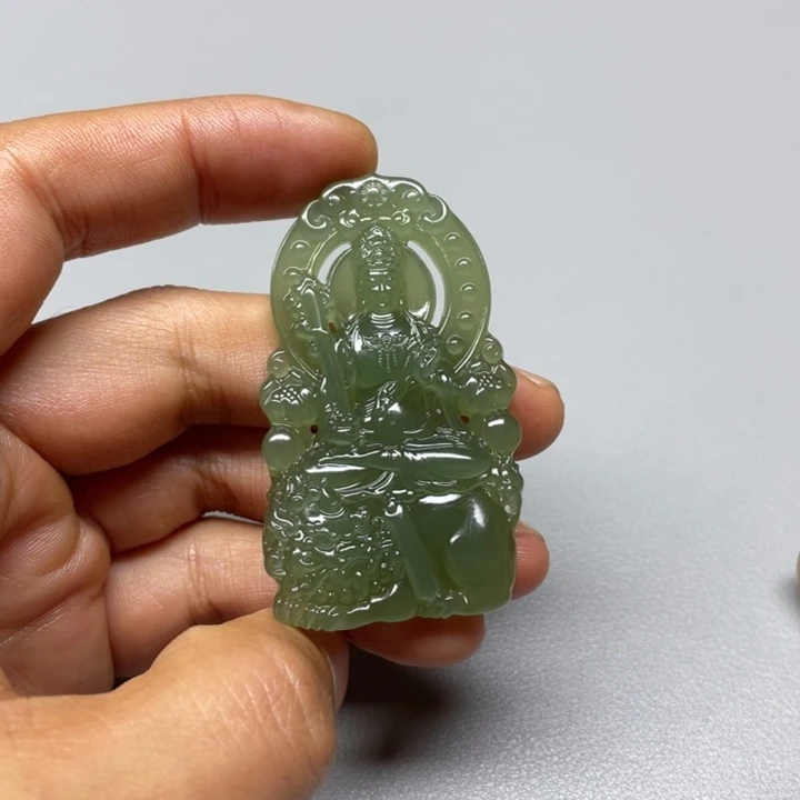 吊坠(不含链)未镶嵌和田玉过***光