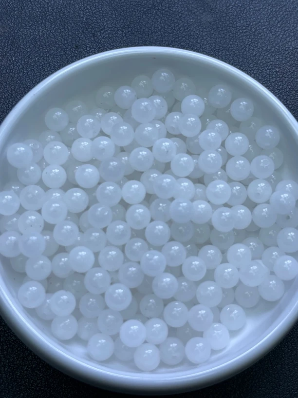 天然珠宝玉石 和田玉白玉散珠Q13 12MM  20颗（赠弹力绳）