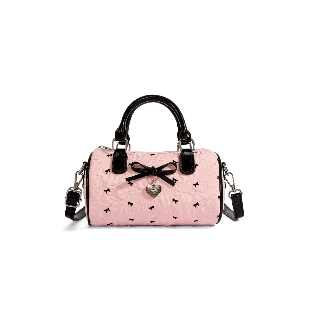 一张同学【长约20宽9高12单位厘米】手提斜挎包C5668黑粉不带公仔