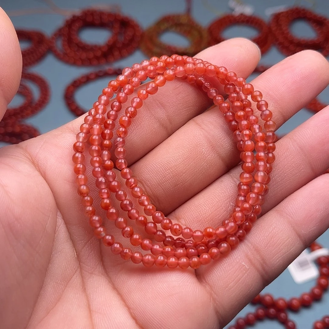 南红玛瑙未镶嵌手链冰飘花卡3十