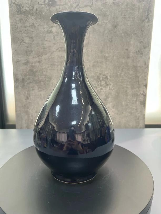 陶瓷艺术品霁蓝玉壶春瓶