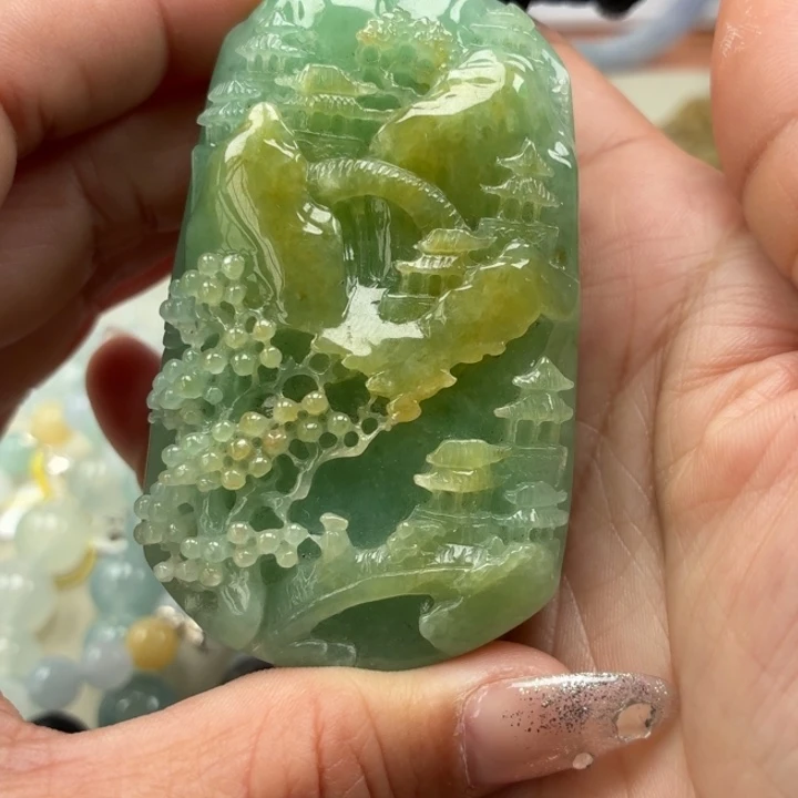 翡翠未镶嵌颈饰天然翡翠a货