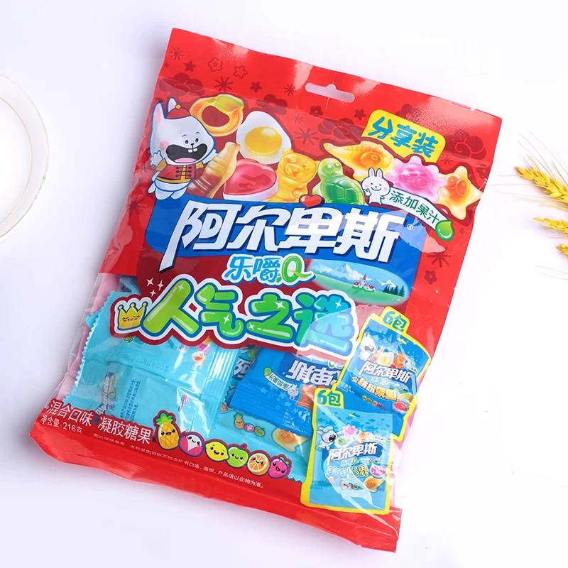 阿尔卑斯乐嚼Q糖216g海底世界混合口味水果橡皮糖果零食 2包/4包