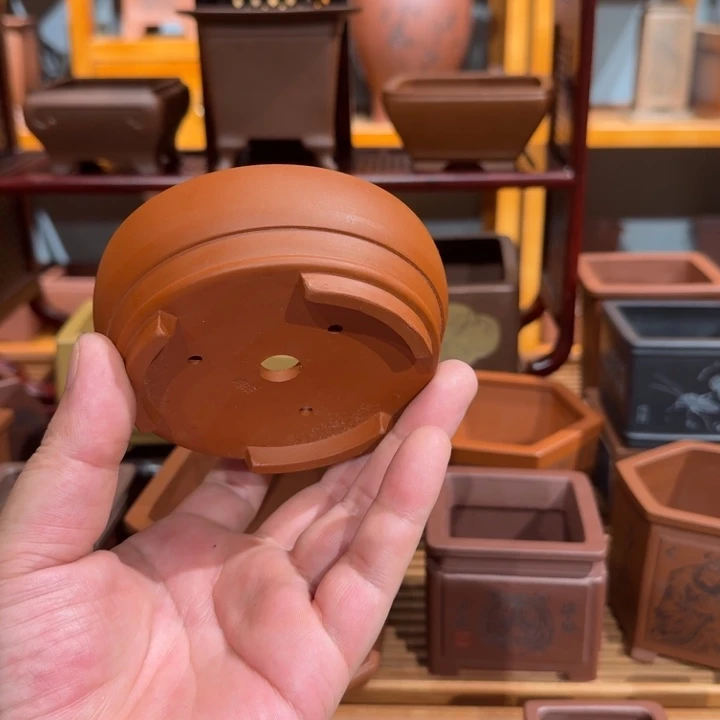 紫砂花盆原矿紫泥