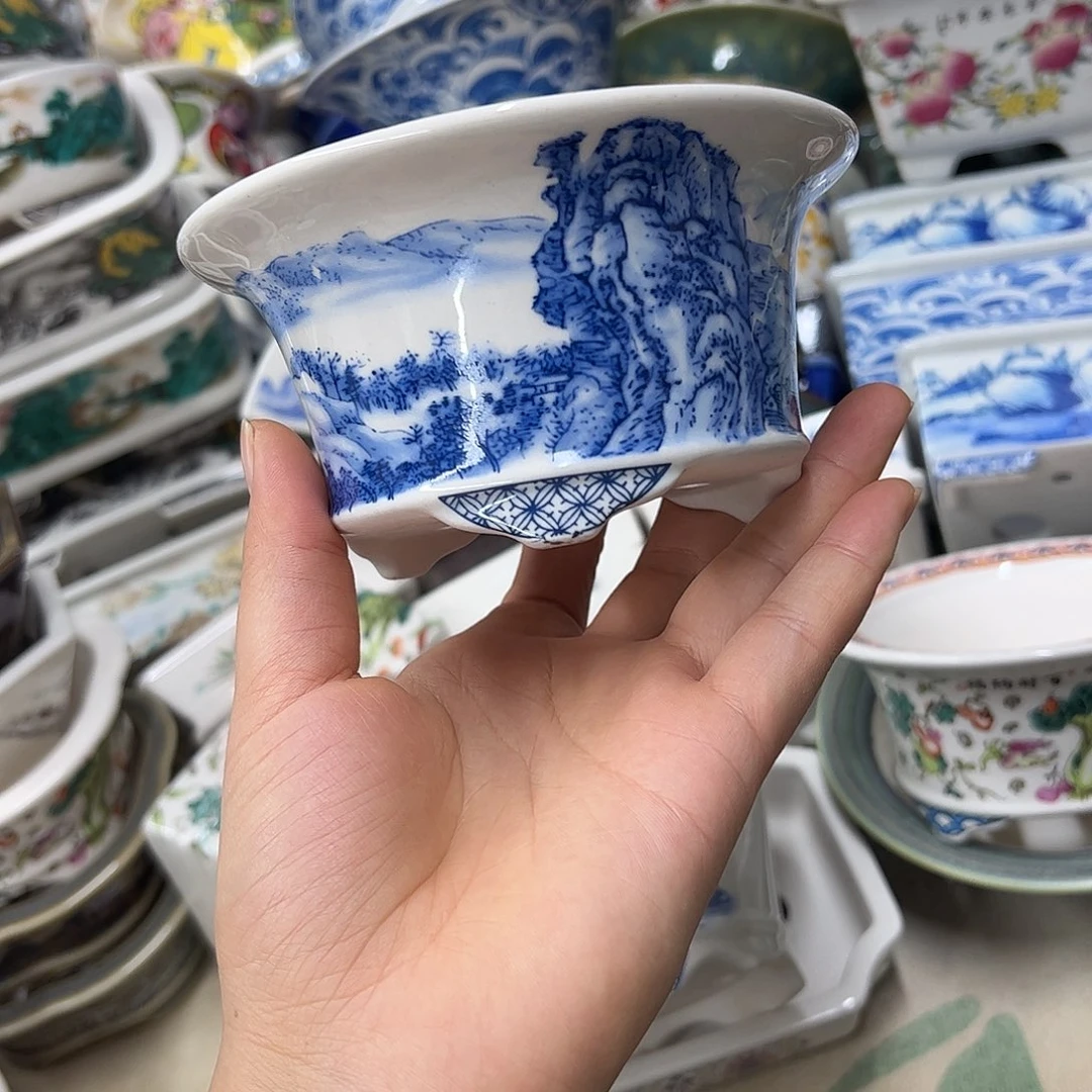 紫砂花盆997号瑕疵13/6.5cm