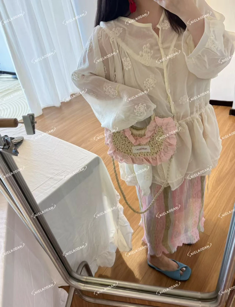 #蟹老板 慵懒的神 #群边长袖防晒上衣F3608