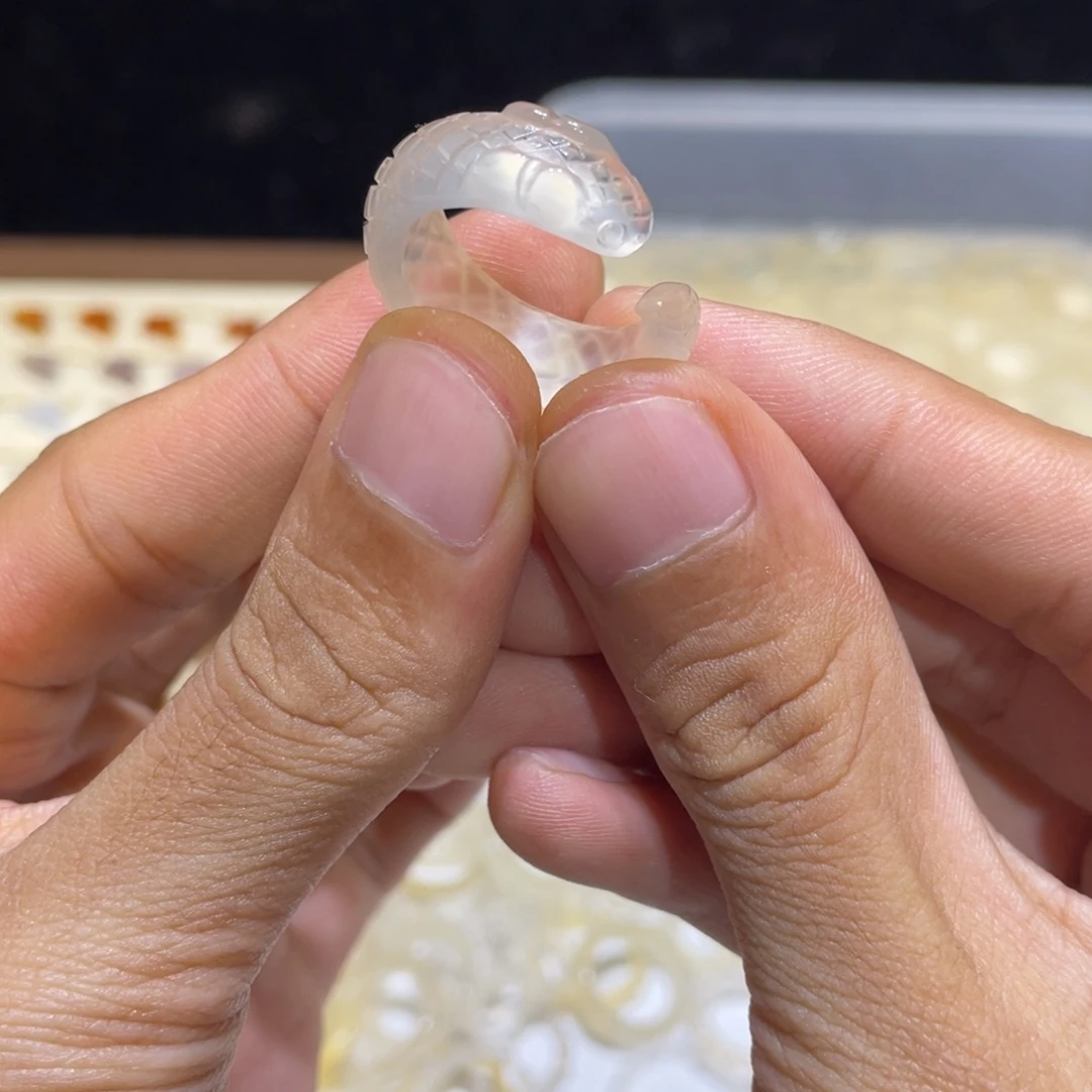 玛瑙/玉髓未镶嵌戒指10号港18