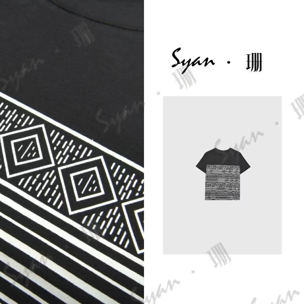 Syan【尺素】老钱风松弛感女装洋气休闲夏季新款时尚设计T恤短袖