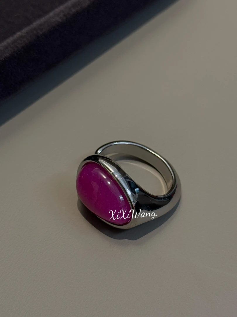 铜合金戒指 XiXi Wang .“凝夜紫”小众设计感时尚戒指