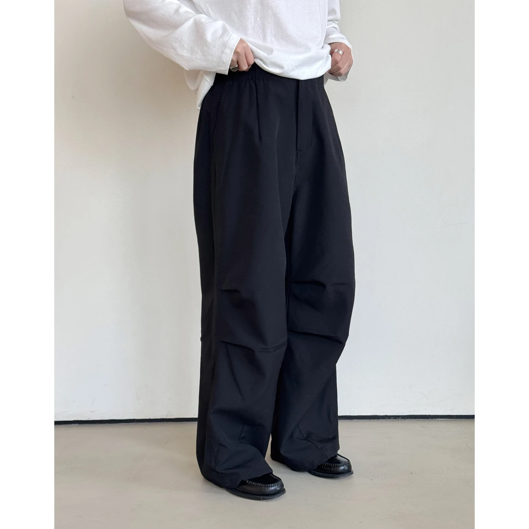 Anniehall25ss parachute pants西裤质感的伞兵裤长裤宽松裁剪