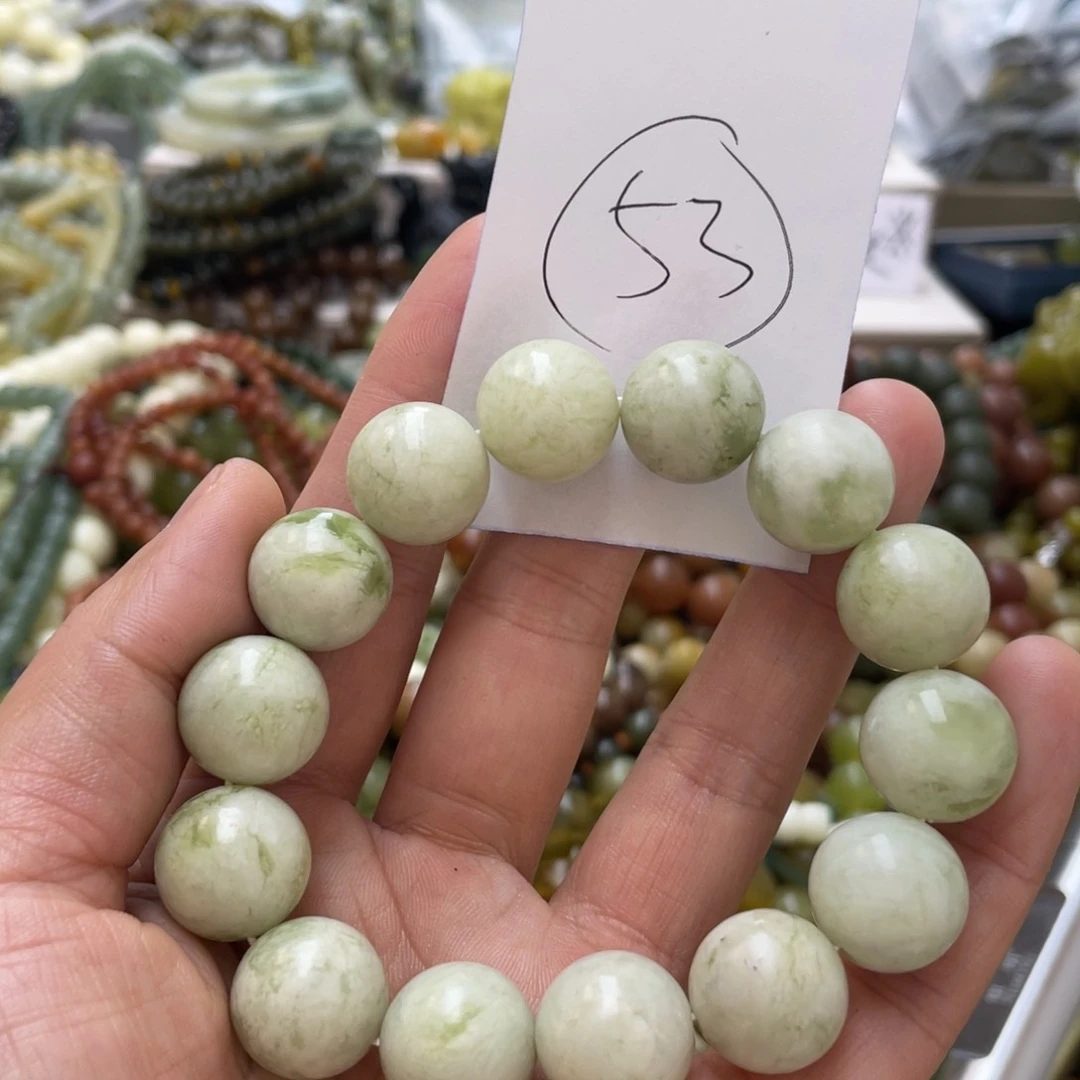 蛇纹石玉手链未镶嵌