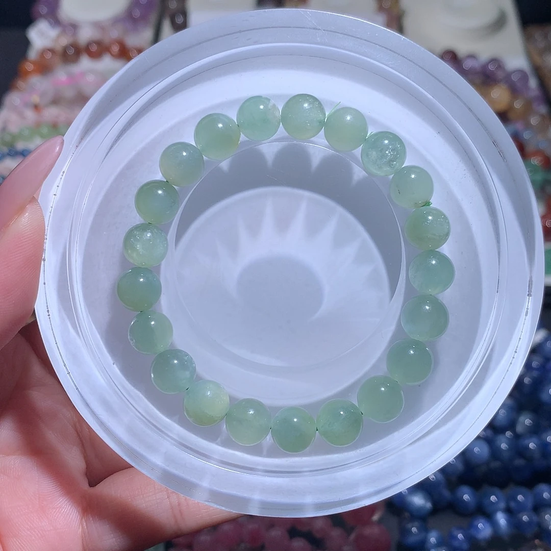 未镶嵌手链水晶薄荷绿祖母晶9咪