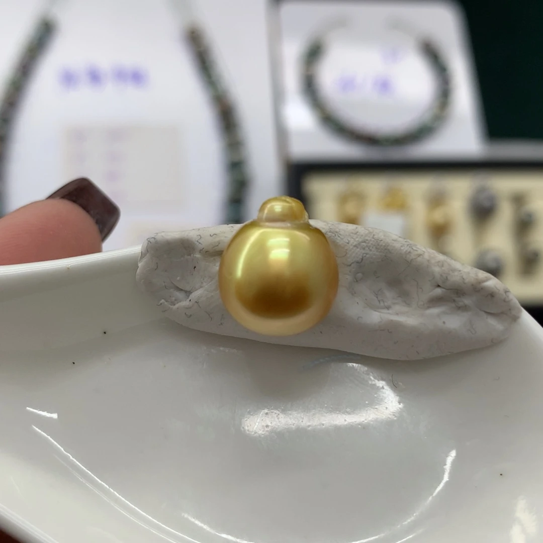 海水珍珠裸珠南洋金珠单颗11.6mm