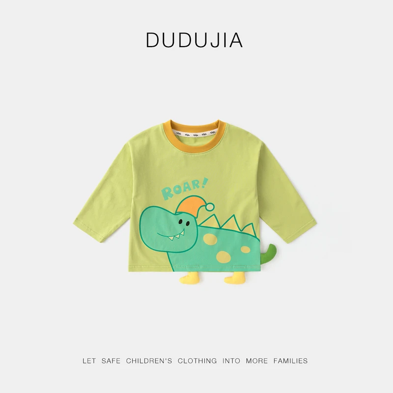 嘟嘟家宝宝长袖T恤春季新款儿童上衣条纹春款男童春装女童童装潮