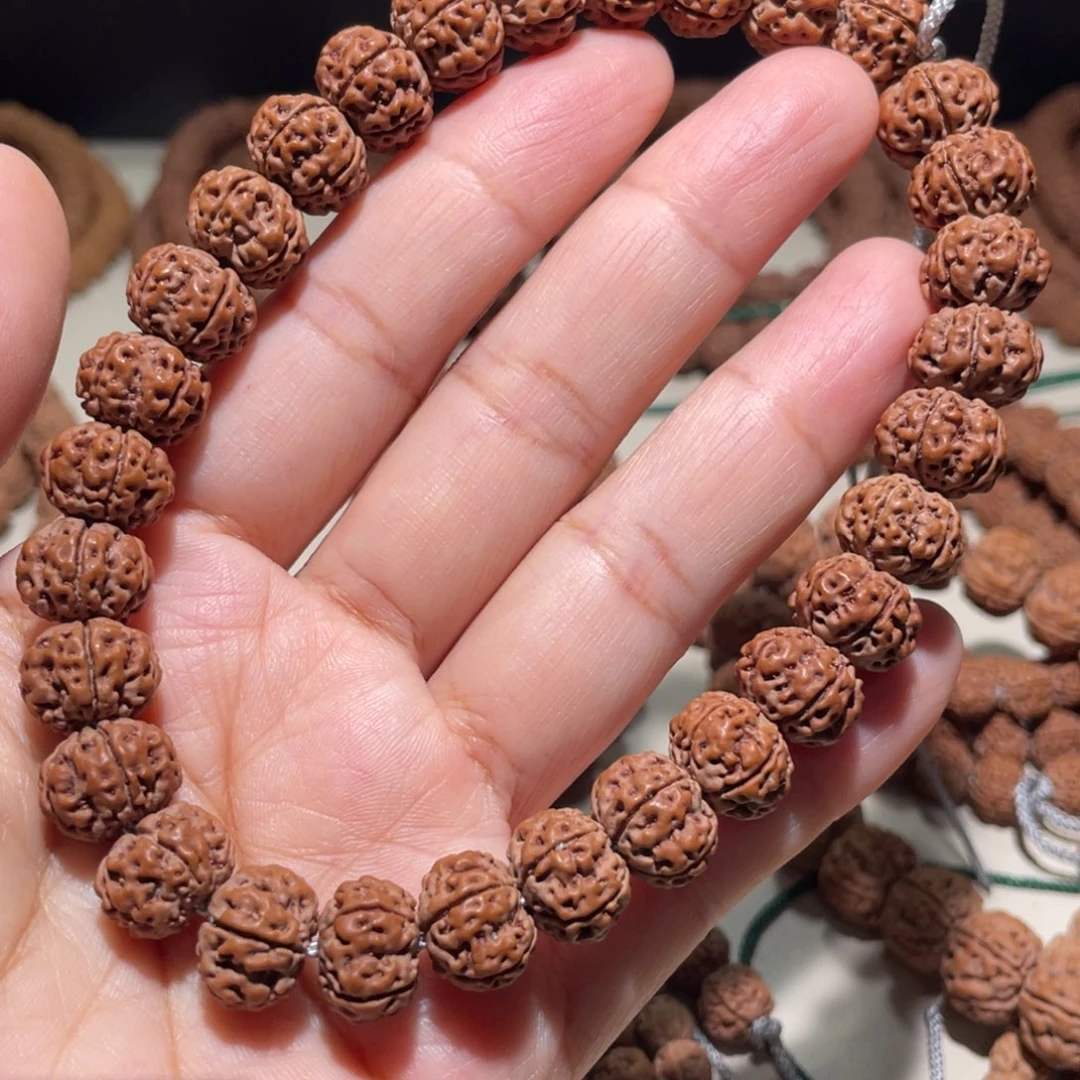 金刚菩提吊坠凹底梅花手串12