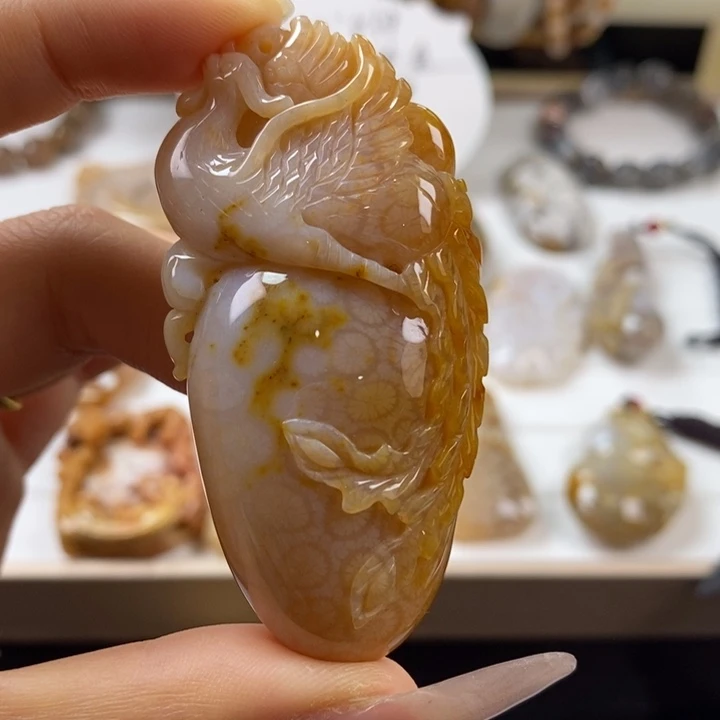 硅化玉吊坠(不含链)未镶嵌59号链接