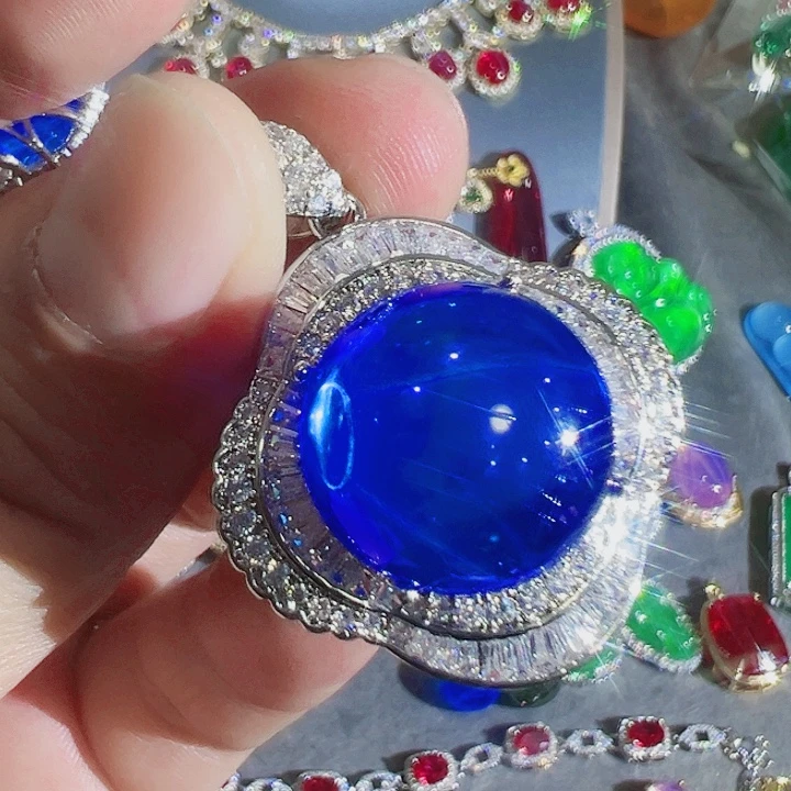 非金属红色蓝色满镶嵌大宝贝