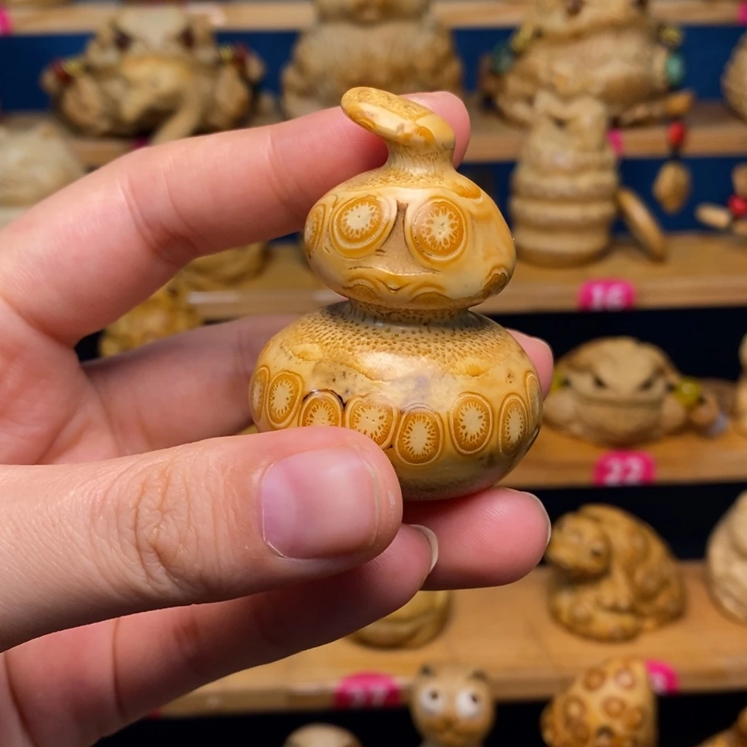 竹福禄竹雕精工制作