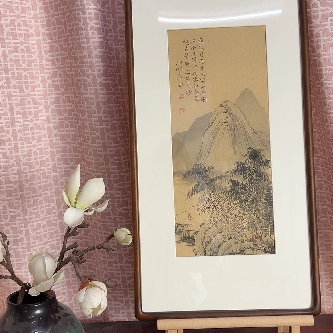 国画真人手绘作品